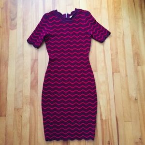 Milly Zigzag Knit Midi Dress